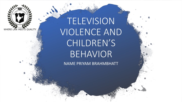 Impact of Television Violence on Children's Behavior