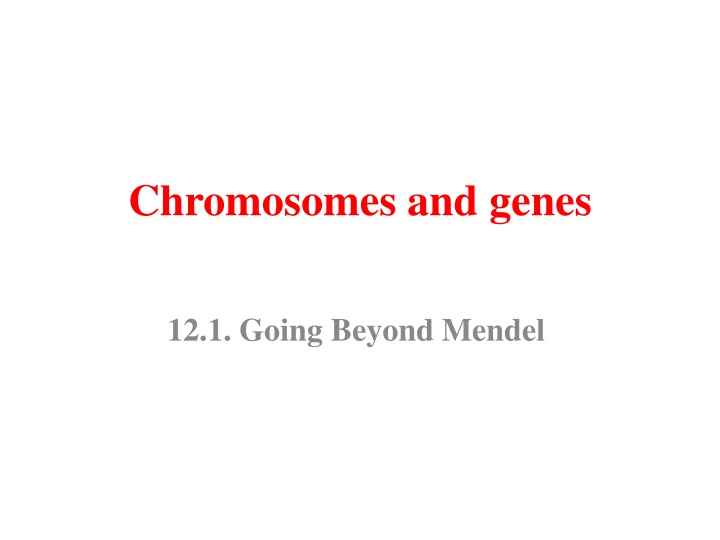 Genetic Inheritance: Going Beyond Mendel