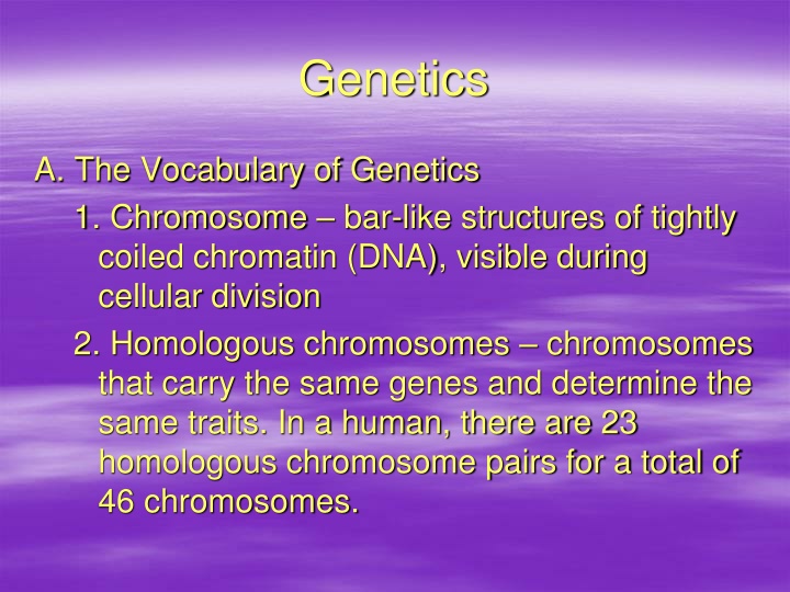 Genetics: Chromosomes, Genes, and Inheritance