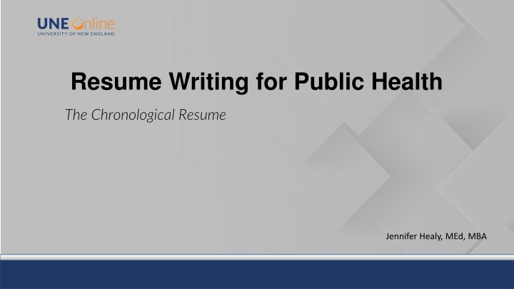 Experienced Public Health Professional Resume - Jennifer Healy, MEd, MBA
