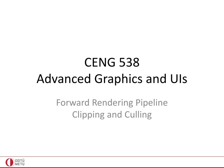 Advanced Graphics and UIs Rendering Pipeline