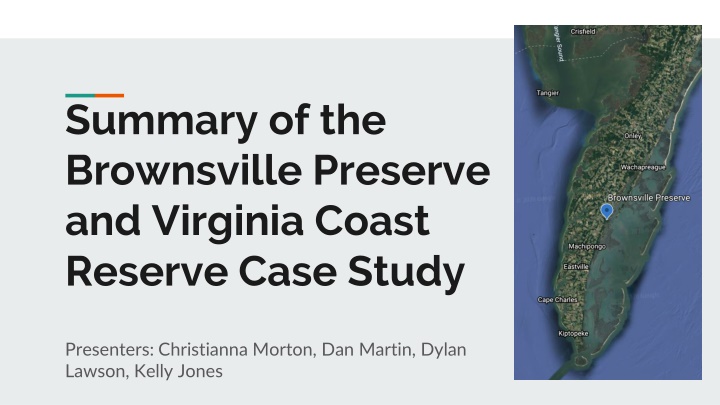 Challenges and Solutions for Brownsville Preserve and Virginia Coast Reserve