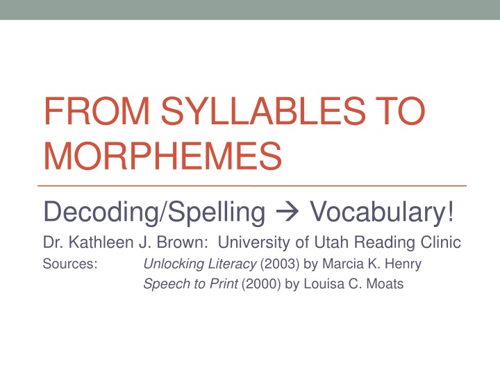 Decoding English Words: From Syllables to Morphemes