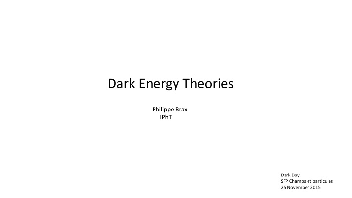 Dark Energy Theories and Cosmological Dynamics