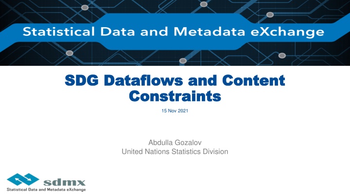 SDMX Dataflows and Content Constraints
