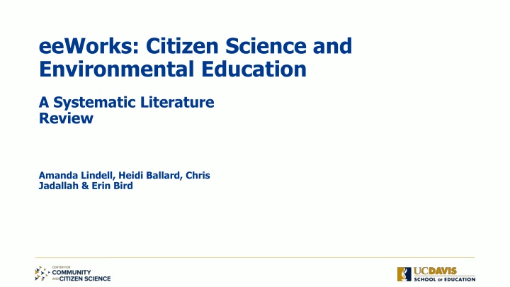 Alignment of Citizen Science and Environmental Education