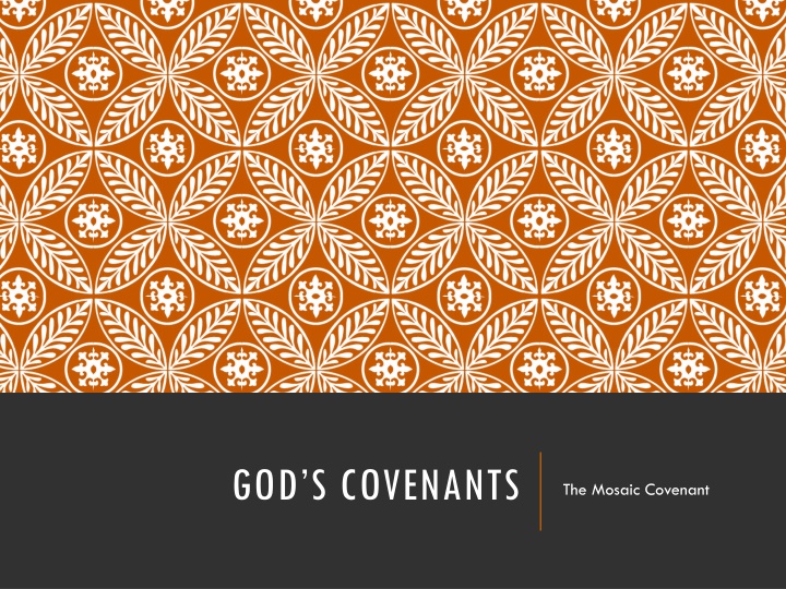The Mosaic Covenant in Exodus 19