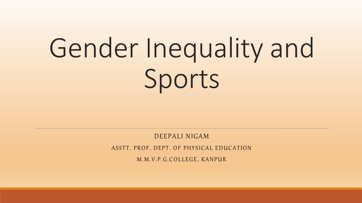 Gender Inequality in Sports: Media Coverage and Salaries Disparity