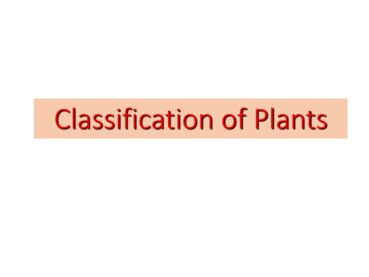 The Classification of Plants - Non-flowering and Flowering Varieties