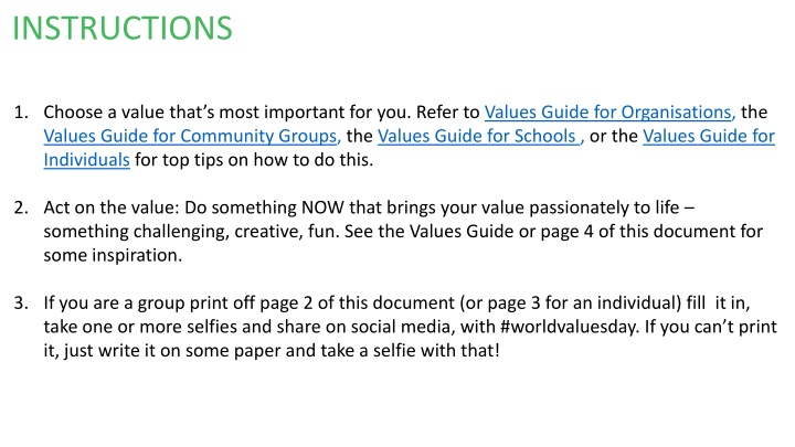 Embrace Your Core Values and Take Action on World Values Day