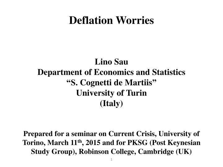 Deflation Worries in the Eurozone and Fisher's Debt Deflation Theory