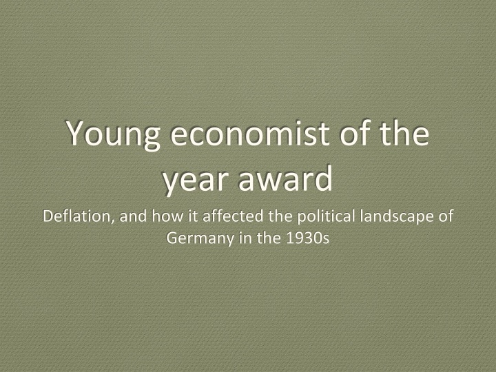 Economic Crisis and Political Turmoil in 1930s Germany