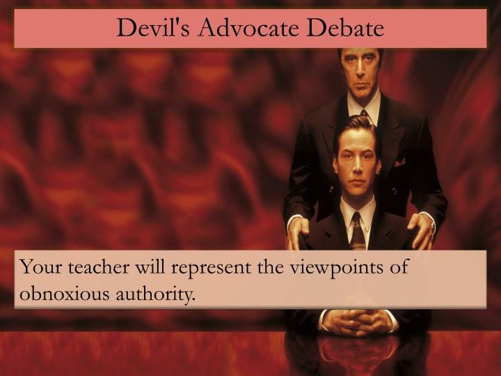 Developing Argument Skills Through Devil's Advocate Debate