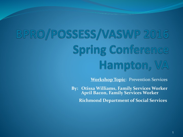 Prevention Services Workshop by Richmond Department of Social Services