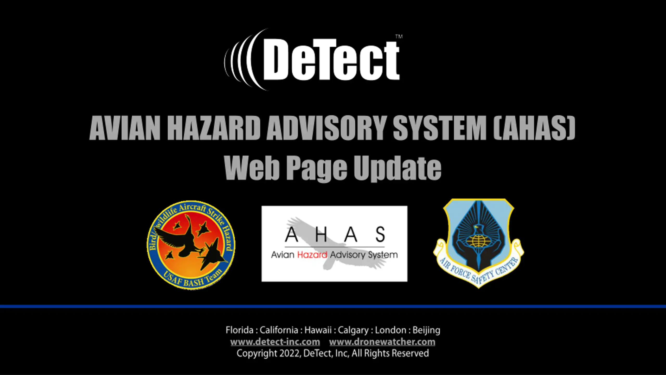 Avian Hazard Advisory System (AHAS) Update