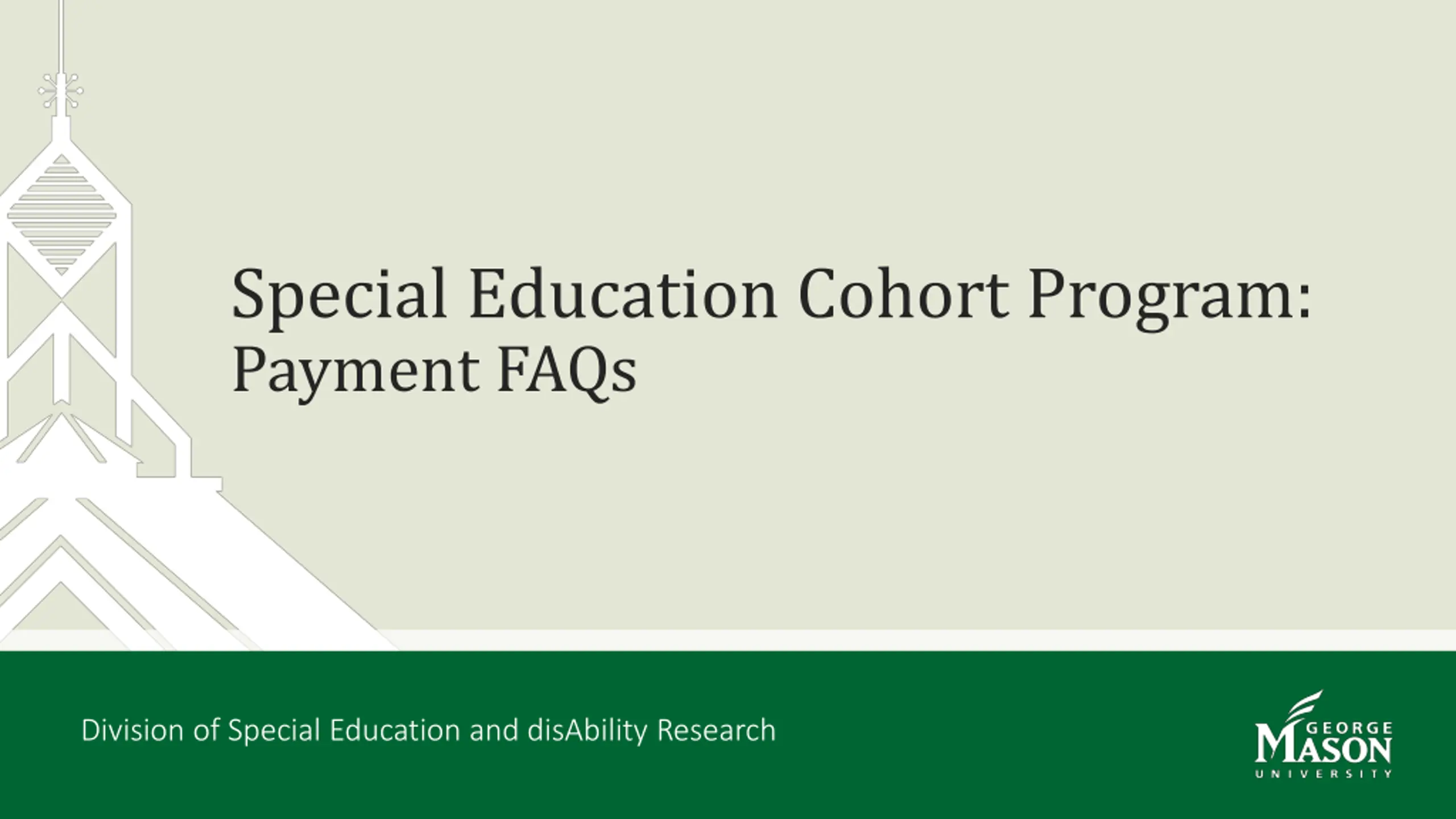Special Education Cohort Program