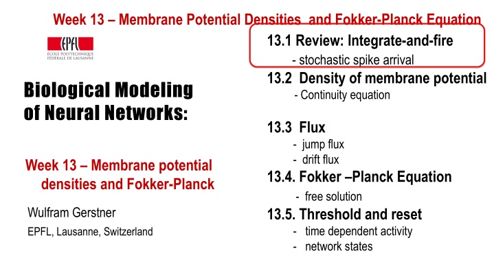 Membrane Potential Densities and the Fokker-Planck Equation in Neural Networks
