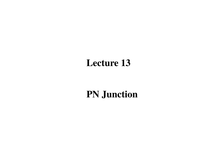 PN Junction in Semiconductors