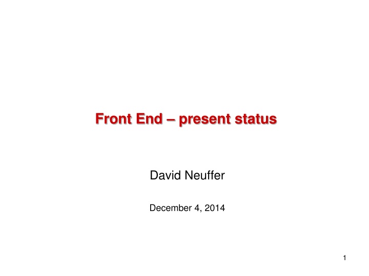 Current Status of Front End Systems in Particle Collider Research