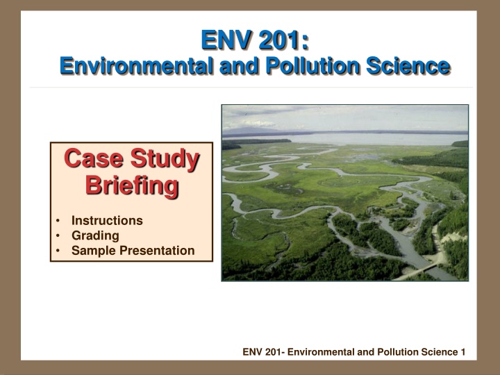 Eagle River Waterfowl Deaths Environmental Case Study Briefing