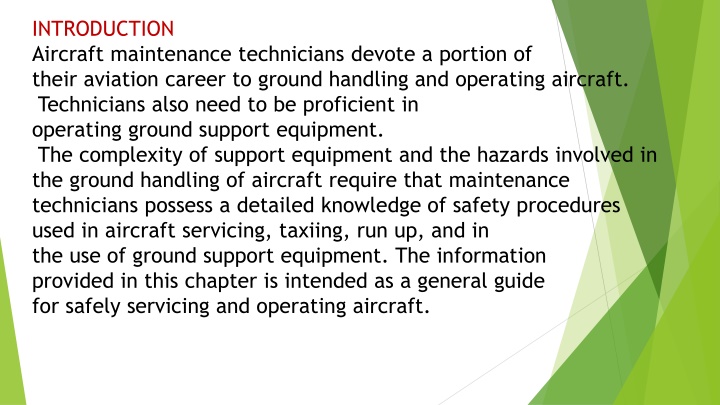 Safety Practices for Aircraft Maintenance Technicians