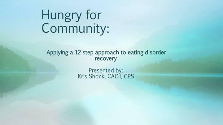 Uniting Eating Disorder and Substance Abuse Communities in Recovery
