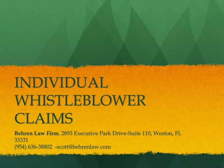 Federal Whistleblower Laws Overview