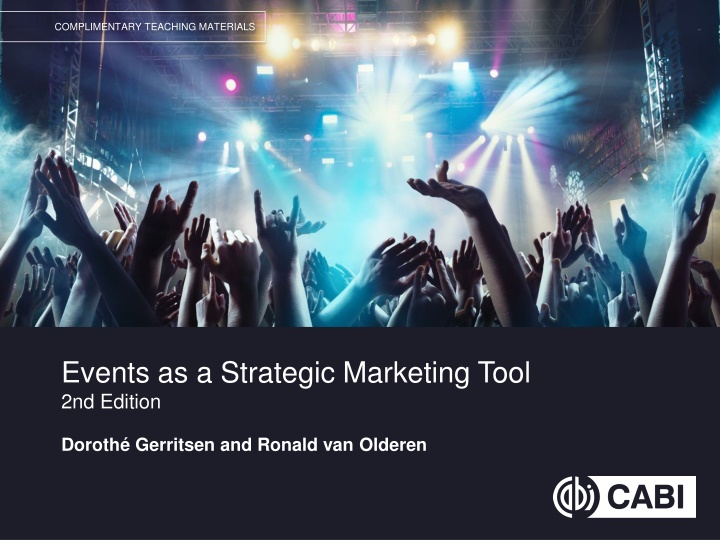 Events as a Strategic Marketing Tool - Teaching Materials Edition