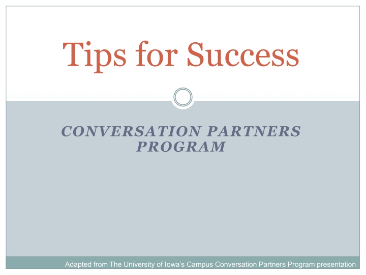 Effective Communication Strategies for Conversation Partners Program