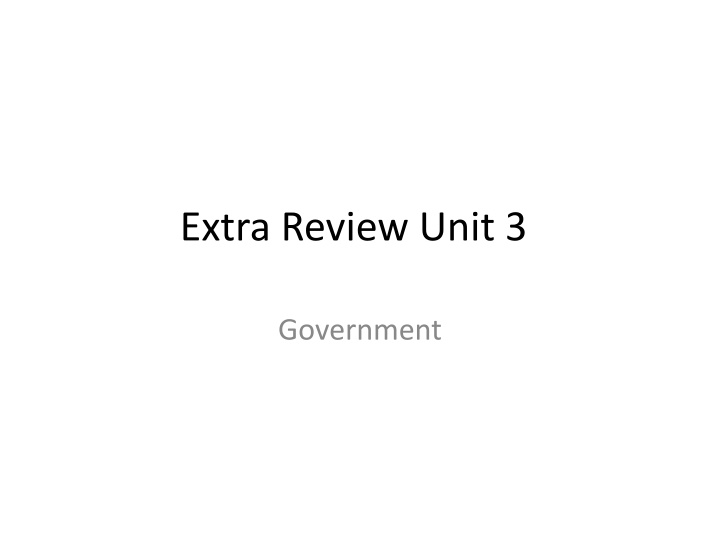 Government Review Questions and Answers