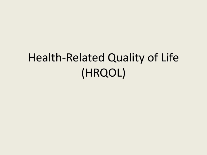 Health-Related Quality of Life (HRQOL) in Young Adults with Cancer