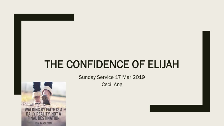 The Confidence of Elijah: A Biblical Journey of Faith and Miracles