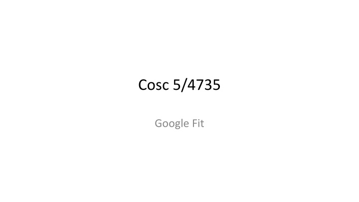 Google Fit SDK and Responsible Data Usage