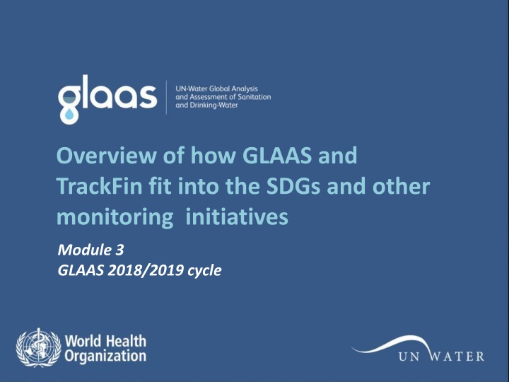 Overview of GLAAS and TrackFin in Relation to SDGs & Monitoring Initiatives