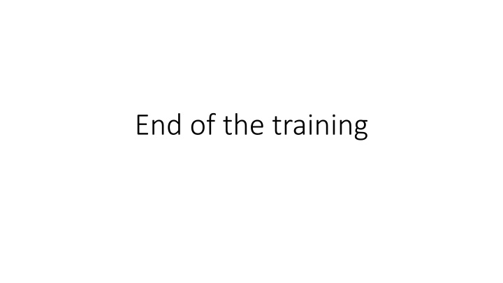 Training Recap and Next Steps for Improvement