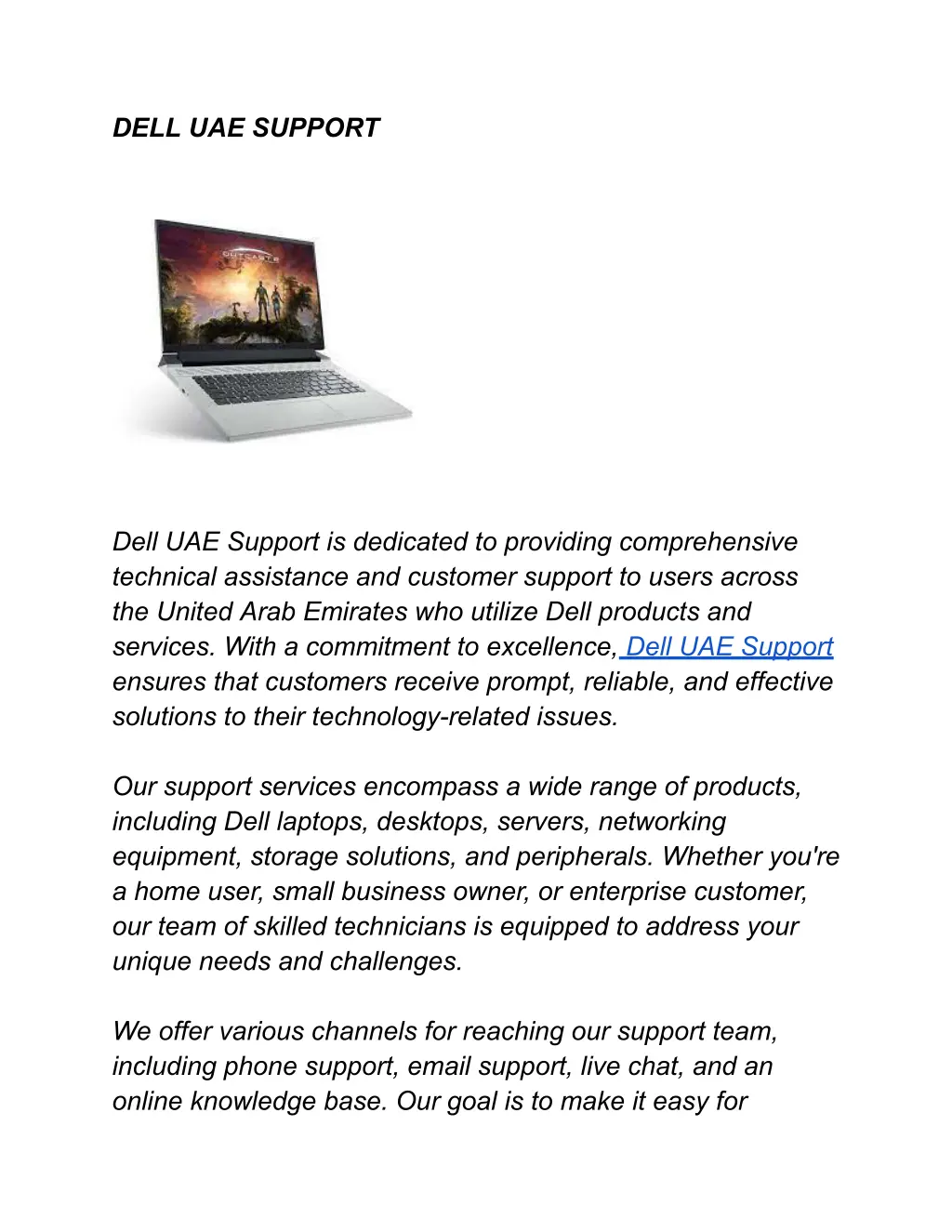 dell uae support n.