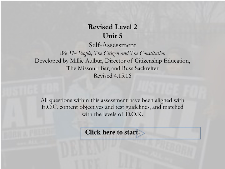 Assessment on Rights and Amendments
