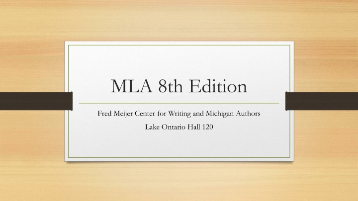 MLA Citation and Documentation Guide