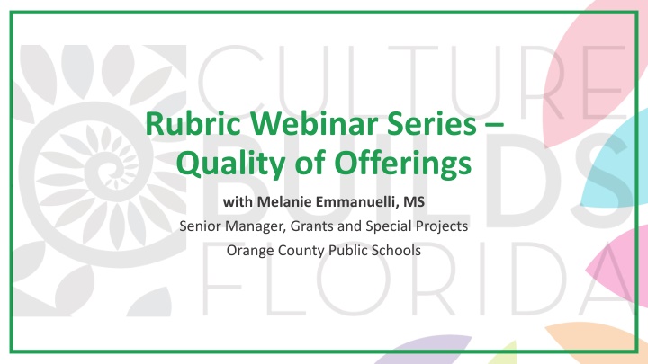 Evaluation Criteria and Scoring Rubric for Arts and Culture Funding Applications