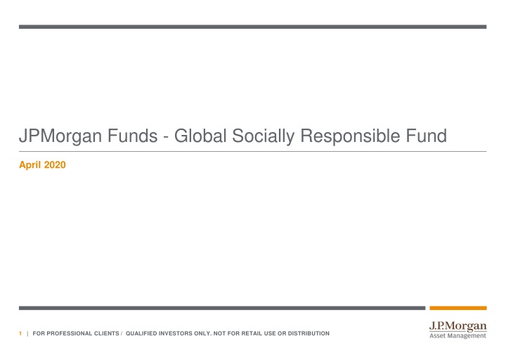 J.P. Morgan Global Equity Management Overview