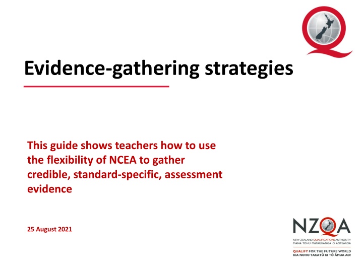 NCEA Evidence-Gathering Strategies for Teachers