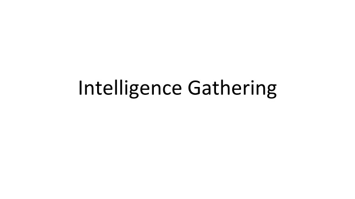 Comprehensive Guide to Intelligence Gathering and Penetration Testing Stages
