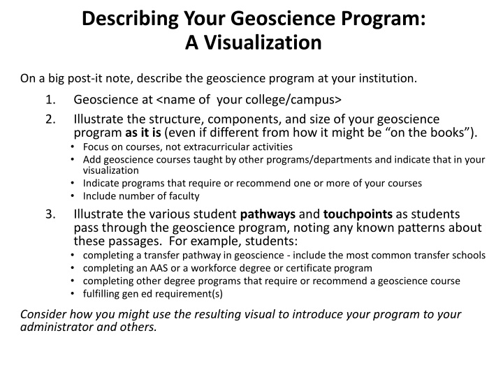 Geoscience Program Overview at Highline College