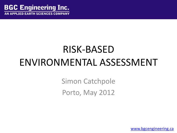 Risk-Based Environmental Assessment Overview