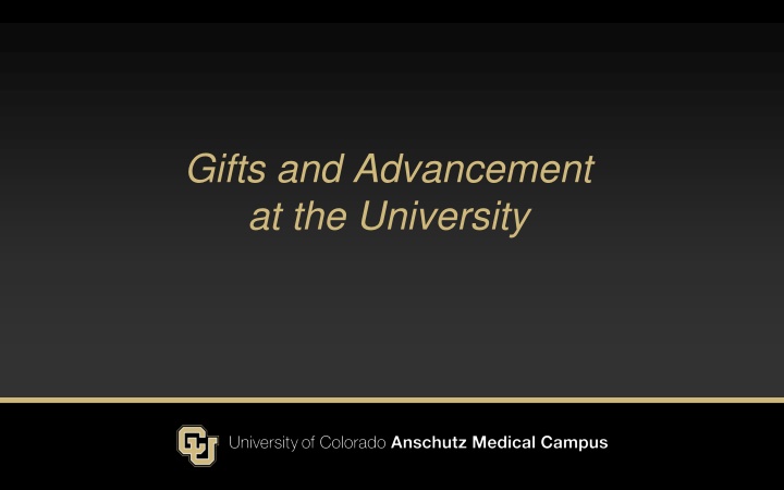 Advancement and Gift Strategy at CU Denver