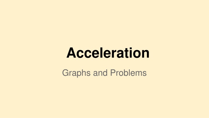 Acceleration in Physics