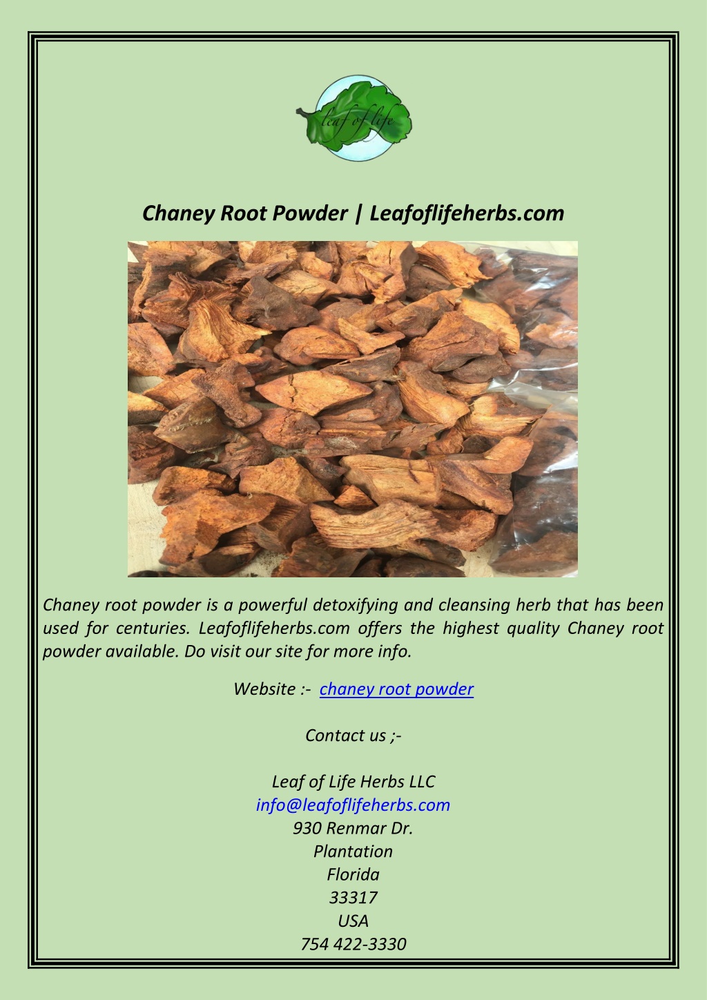 chaney root powder leafoflifeherbs com l.w