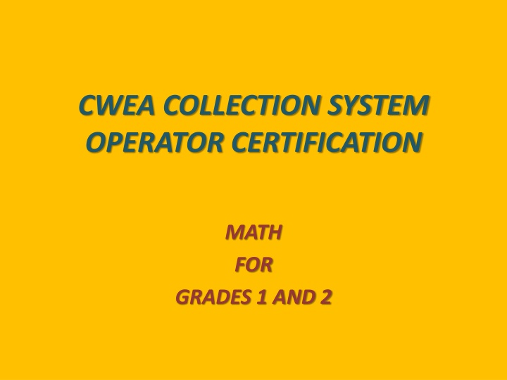 Math for Grades 1 and 2: Area Calculations in Pipe Systems
