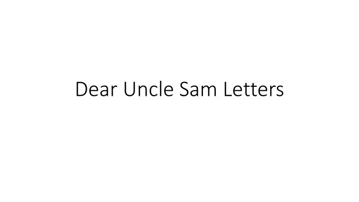 Reflections on Dear Uncle Sam: A Tale of Two Nations