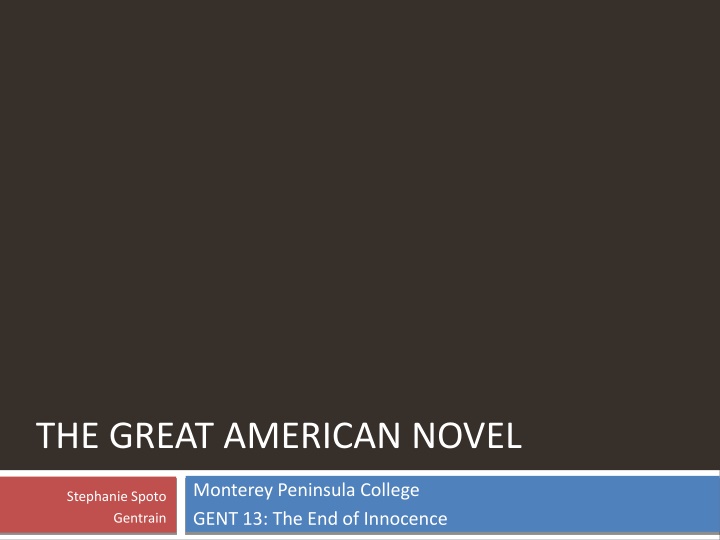 The Great American Novel: A Literary Exploration